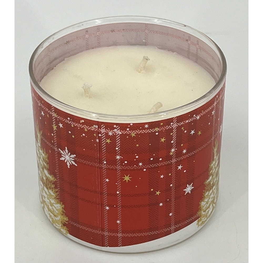 Bath and Body Works White Barn 3 Wick Candle Christmas Cider No Lid - Picture 4 of 5